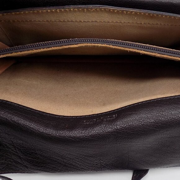 Firenze Crossbody Bag Leather Adjustable Strap Made in Italy Brown - Picture 7 of 10